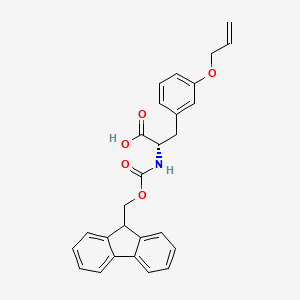 molecular formula C27H25NO5 B1341894 (S)-2-((((9H-Fluoren-9-yl)methoxy)carbonyl)amino)-3-(3-(allyloxy)phenyl)propanoic acid CAS No. 1175973-95-1