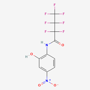 molecular formula C10H5F7N2O4 B13419185 Butanamide, 2,2,3,3,4,4,4-heptafluoro-N-(2-hydroxy-4-nitrophenyl)- CAS No. 2712-83-6