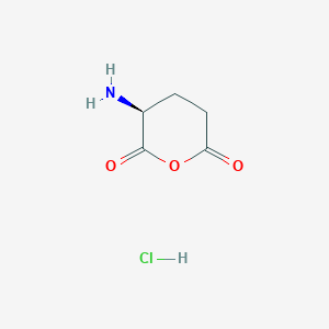 molecular formula C5H8ClNO3 B13419273 L-Glutamic Anhydride Hydrochloride 
