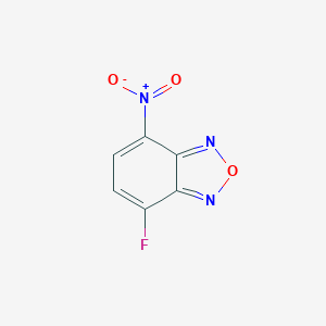 molecular formula C₆H₂FN₃O₃ B134193 4-氟-7-硝基苯并呋喃 CAS No. 29270-56-2