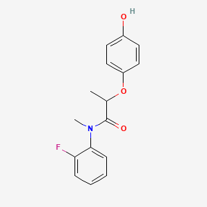molecular formula C16H16FNO3 B1341933 N-(2-Fluorophenyl)-2-(4-hydroxyphenoxy)-N-methylpropanamide CAS No. 256412-88-1