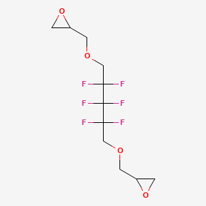 molecular formula C11H14F6O4 B13419526 1,5-Bis(2,3-epoxypropoxy)-2,2,3,3,4,4-hexafluoropentane CAS No. 4798-39-4