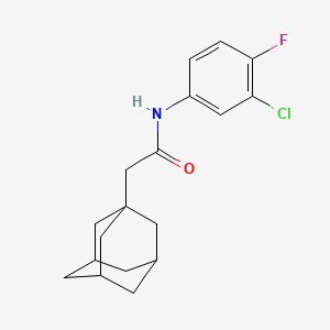 molecular formula C18H21ClFNO B13419584 N-(3-chloro-4-fluorophenyl)-2-(tricyclo[3.3.1.1~3,7~]dec-1-yl)acetamide 