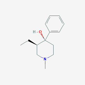 molecular formula C14H21NO B13419590 trans-3-Ethyl-1-methyl-4-phenyl-4-piperidinol 