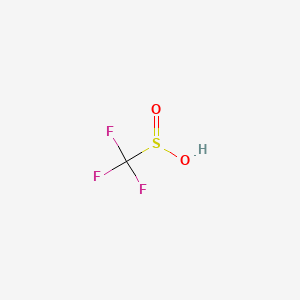 molecular formula CHF3O2S B13419614 Trifluoromethanesulfinic acid CAS No. 34642-42-7