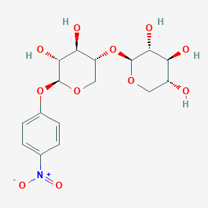 molecular formula C16H21NO11 B13419626 beta-D-xylopyranoside, 4-nitrophenyl 4-O-beta-D-xylopyranosyl- CAS No. 6819-07-4