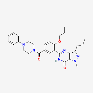 molecular formula C29H34N6O3 B13419657 Phenyl 3-Desethyl 3-Propyl Carbodenafil 