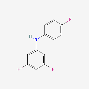 molecular formula C12H8F3N B13419688 3,5-Difluoro-n-(4-fluorophenyl)aniline CAS No. 403-80-5