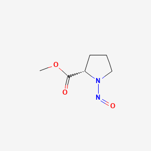 molecular formula C6H10N2O3 B13419698 Methyl (S)-1-nitroso-2-pyrrolidinecarboxylate CAS No. 35909-01-4