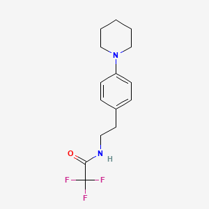 molecular formula C15H19F3N2O B13419769 Acetamide, N-(4-piperidinophenethyl)-2,2,2-trifluoro- CAS No. 38591-45-6