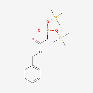 molecular formula C15H27O5PSi2 B13419784 Benzyl {bis[(trimethylsilyl)oxy]phosphoryl}acetate CAS No. 62591-74-6
