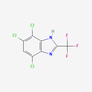 molecular formula C8H2Cl3F3N2 B13419872 Benzimidazole, 4,5,7-trichloro-2-(trifluoromethyl)- CAS No. 3393-59-7