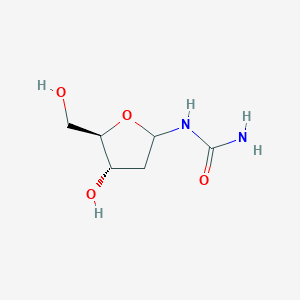 molecular formula C6H12N2O4 B13419964 [(4S,5R)-4-hydroxy-5-(hydroxymethyl)oxolan-2-yl]urea 