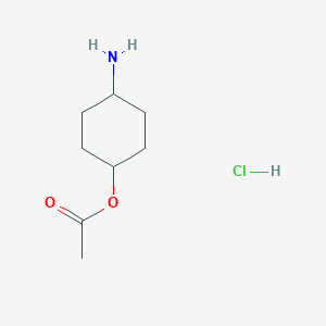 molecular formula C8H16ClNO2 B13419984 trans-4-Amino-acetate Cyclohexanol Hydrochloride CAS No. 61367-37-1