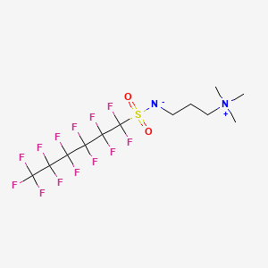 molecular formula C12H15F13N2O2S B13420023 N,N,N-Trimethyl-3-[[(tridecafluorohexyl)sulfonyl]amino]-1-propanaminium, Inner Salt CAS No. 38850-51-0