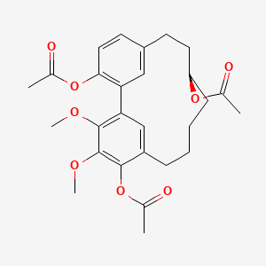 molecular formula C27H32O8 B13420049 Myricanol triacetate 