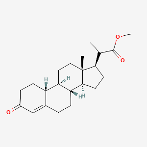 molecular formula C22H32O3 B13420134 methyl 2-[(8R,9S,10R,13S,14S,17R)-13-methyl-3-oxo-2,6,7,8,9,10,11,12,14,15,16,17-dodecahydro-1H-cyclopenta[a]phenanthren-17-yl]propanoate 