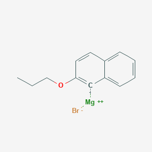 molecular formula C13H13BrMgO B13420159 magnesium;2-propoxy-1H-naphthalen-1-ide;bromide 