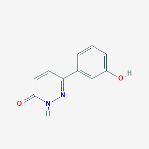 molecular formula C10H8N2O2 B1342023 6-(3-hydroxyphenyl)pyridazin-3(2H)-one CAS No. 147849-75-0