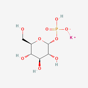 molecular formula C6H12KO9P B13420254 alpha-D-Glucopyranose, 1-(dihydrogen phosphate), monopotassium salt CAS No. 53823-71-5