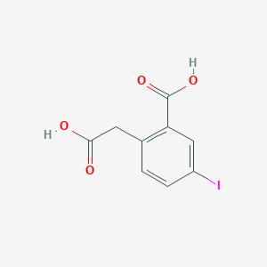 molecular formula C9H7IO4 B13420291 2-(Carboxymethyl)-5-iodobenzoic acid 