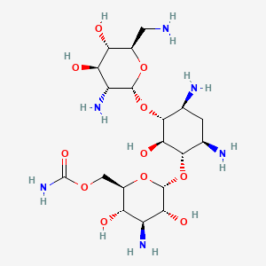 molecular formula C19H38N6O11 B13420310 Nebramycin IV CAS No. 51736-76-6