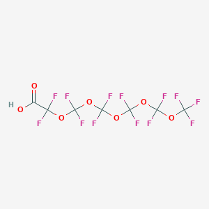 molecular formula CF3(OCF2)5COOH<br>C7HF13O7 B13420435 Perfluoro-3,5,7,9,11-pentaoxadodecanoic acid CAS No. 39492-91-6