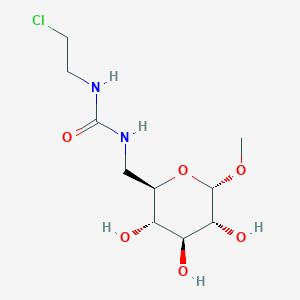 molecular formula C10H19ClN2O6 B13420672 Methyl 6-[[[(2-Chloroethyl)amino]carbonyl]amino]-6-deoxy-alpha-D-glucopyranoside 