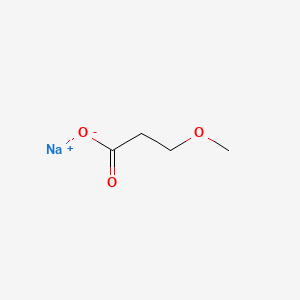 molecular formula C4H7NaO3 B13420742 Propanoic acid, 3-methoxy-, sodium salt CAS No. 56637-95-7