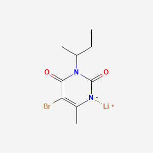 molecular formula C9H12BrN2O2.Li<br>C9H12BrLiN2O2 B13420749 Bromacil, lithium salt CAS No. 53404-19-6