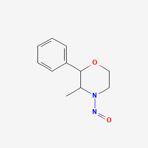 molecular formula C11H14N2O2 B13420770 3-Methyl-4-nitroso-2-phenylmorpholine CAS No. 34993-08-3