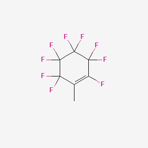 molecular formula C7H3F9 B13420794 Cyclohexene, 1-methylnonafluoro- CAS No. 647-53-0