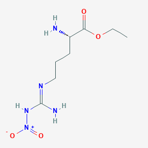 molecular formula C8H17N5O4 B13420856 ethyl (2S)-2-amino-5-(N'-nitrocarbamimidamido)pentanoate 