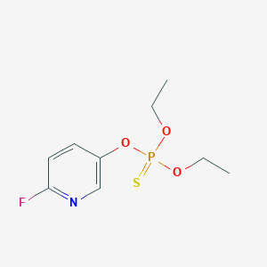 molecular formula C9H13FNO3PS B13420889 Phosphorothioic acid, O,O-diethyl O-(6-fluoro-2-pyridyl) ester CAS No. 39624-86-7