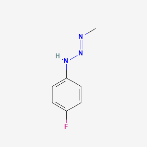 molecular formula C7H8FN3 B13420890 1-Triazene, 3-(4-fluorophenyl)-1-methyl- CAS No. 53477-44-4