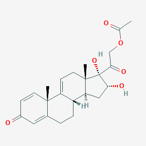 molecular formula C23H28O6 B134209 16alpha,17,21-Trihydroxypregna-1,4,9(11)-triene-3,20-dione 21-acetate CAS No. 77017-20-0