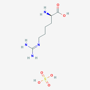 molecular formula C7H18N4O6S B13420940 D-Homoarginine Hemisulfate 