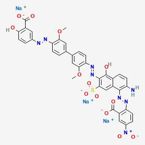 molecular formula C38H25N8Na3O13S B13420949 Benzo Cuprol Black RLW CAS No. 6739-62-4