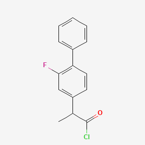 molecular formula C15H12ClFO B13420980 Flurbiprofen Acid Chloride 