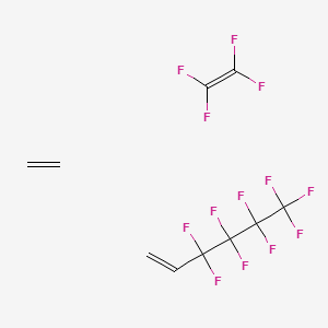 molecular formula C10H7F13 B13420987 ethene;3,3,4,4,5,5,6,6,6-nonafluorohex-1-ene;1,1,2,2-tetrafluoroethene CAS No. 68258-85-5