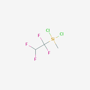 molecular formula C3H4Cl2F4Si B13420995 Silane, dichloromethyl(1,1,2,2-tetrafluoroethyl)- CAS No. 422-69-5