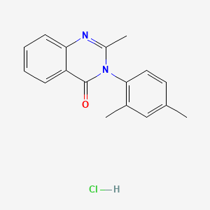 molecular formula C17H17ClN2O B13420998 Methylmethaqualone hydrochloride CAS No. 3244-75-5