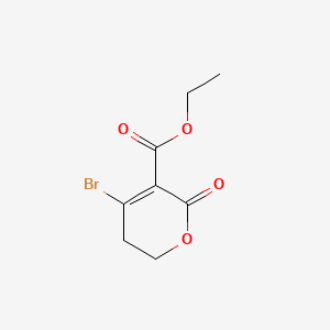 molecular formula C8H9BrO4 B13421012 Ethyl 4-Bromo-5,6-dihydro-2-oxo-2H-pyran-3-carboxylate 