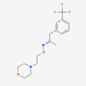 molecular formula C16H21F3N2O2 B13421026 2-Propanone, 1-(alpha,alpha,alpha-trifluoro-m-tolyl)-, O-(2-morpholinoethyl)oxime CAS No. 38060-03-6