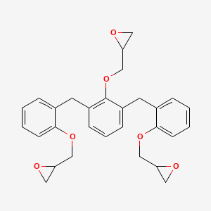 molecular formula C29H30O6 B13421085 2-[[2,6-Bis[[2-(oxiran-2-ylmethoxy)phenyl]methyl]phenoxy]methyl]oxirane 
