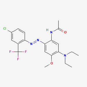 molecular formula C20H22ClF3N4O2 B13421091 Acetamide, N-[2-[[4-chloro-2-(trifluoromethyl)phenyl]azo]-5-(diethylamino)-4-methoxyphenyl]- CAS No. 70714-84-0