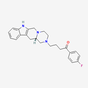 molecular formula C24H26FN3O B13421097 1-(4-fluorophenyl)-4-[(8S)-3,6,17-triazatetracyclo[8.7.0.03,8.011,16]heptadeca-1(10),11,13,15-tetraen-6-yl]butan-1-one CAS No. 42021-35-2
