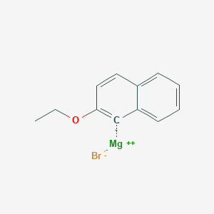 molecular formula C12H11BrMgO B13421129 magnesium;2-ethoxy-1H-naphthalen-1-ide;bromide 