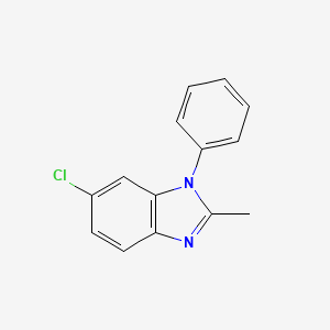 molecular formula C14H11ClN2 B13421153 1-Phenyl-2-methyl-6-chlorobenzimidazole 