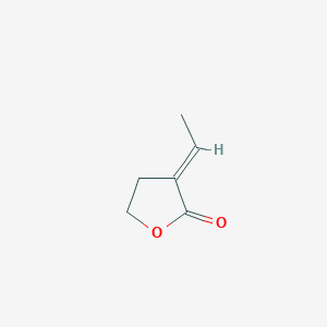 molecular formula C6H8O2 B13421166 (3E)-3-ethylidenedihydrofuran-2(3H)-one CAS No. 43142-58-1